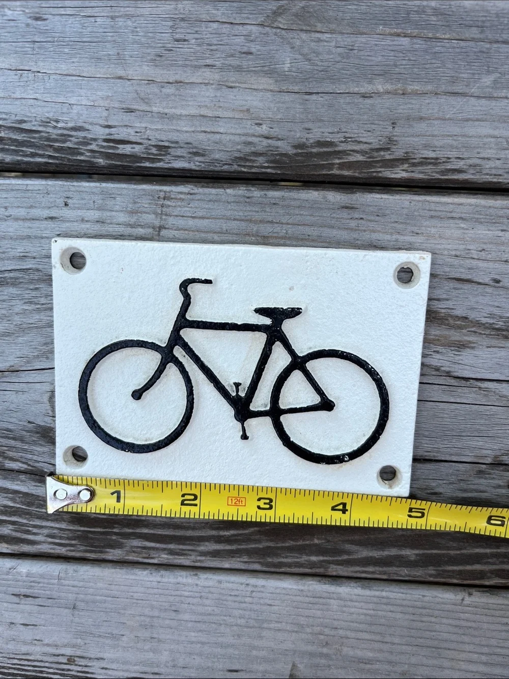 White Bicycle Wall Plaque - Home Wall Decor